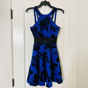 Blue and black dress, size 1
